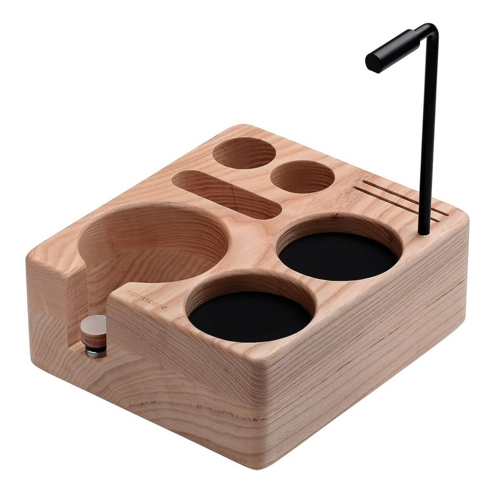 Normcore Compact Wood Espresso Tamping Station Organizer for 58mm Tools